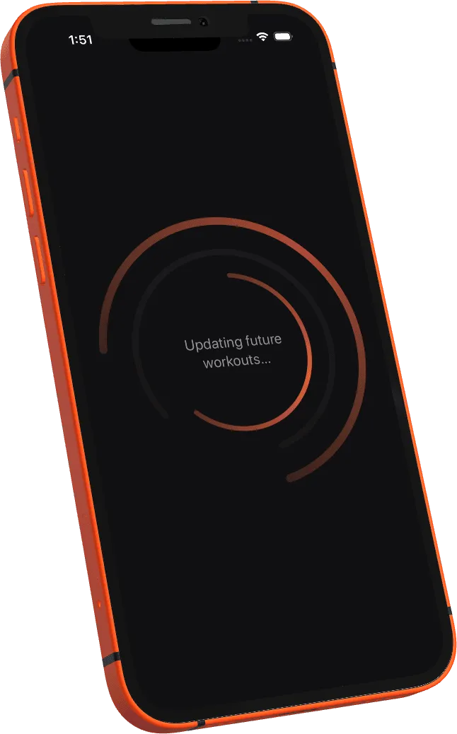 ARDOR app: updating future workouts after a session